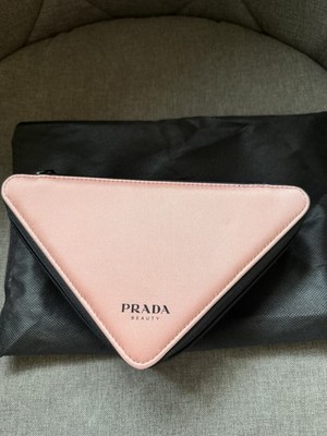 Brandneu Prada Beauty Dreieck Reißverschluss Beutel und Staubbeutel