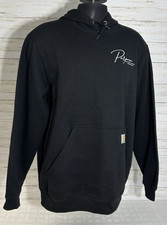 NEW CARHARTT Size LARGE Men Black MID-WEIGHT Loose Fit Hoodie Sweatshirt Work