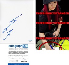 Iyo Sky signed 8x10 Photo White Sheet EXACT PROOF WrestleMania WWE Champion ACOA