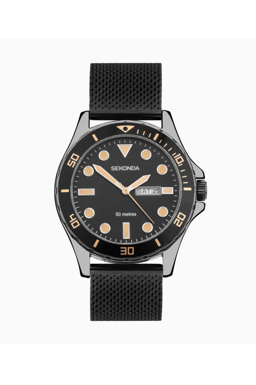 Sekonda Gents Gun Metal Stainless Steel 44mm Sports Watch 1872
