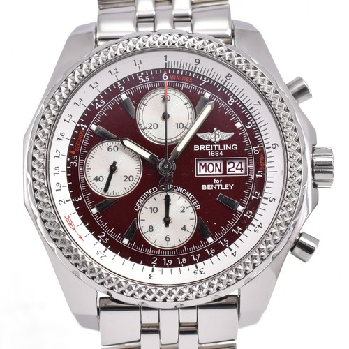 BREITLING Bentley GT A13362 Chronograph wine-red Dial Automatic Men's H#144733