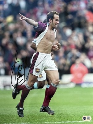Paolo Di Canio signiertes 16x12 West Ham Foto ACG COA AG26283