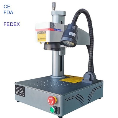 50W Fiber Laser Mark Engraver Cut Machine Metal Logo Mark Photo Engraver Jewerly