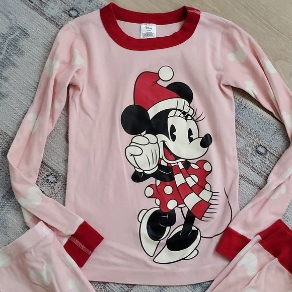 Pijama Hanna Andersson Disney Niñas Minnie Mouse Invierno Navidad Vacaciones Talla 8 Foto 2 de 4