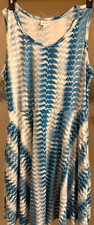 LuLaRoe 2xNicki Sleeveless Dress Blue Tie Dye...