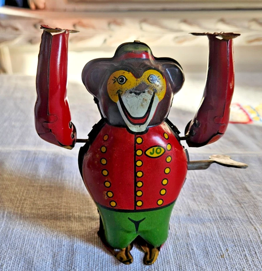 Singe Schuco - jouet mécanique en mohair Oui Non vintage des années 1950 - France Singe Schuco - jouet mécanique en mohair Oui Non vintage des années 1950 - France