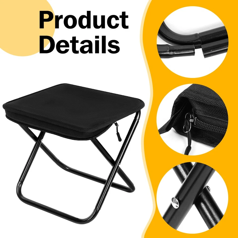 Klapphocker Campinghocker Tragbarer Faltbarer Hocker für Zuhause und Outdoor - Bild 4 von 4