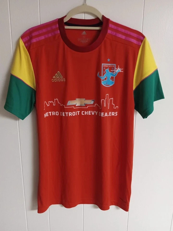2023 Adidas Detroit City FC Kit Pride Jersey Size Medium #23 Soccer Shirt