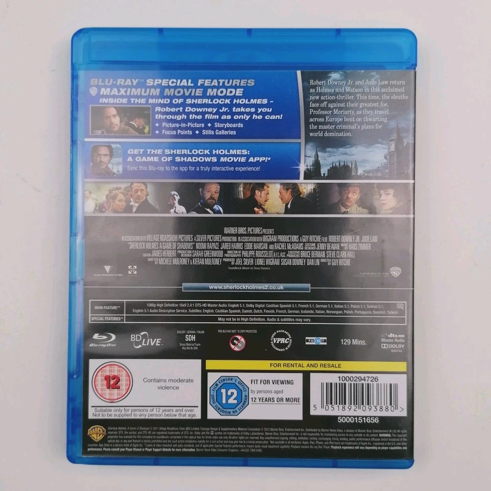 Blu-ray Mixed Lot Films 9 Movies Sherlock Holmes Divergent Angels Demons MamaMia - Image 4 of 4