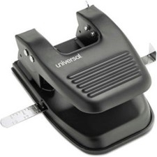 Universal 74222 30-Sheet Two-Hole Punch, 9/32" Holes, Medium 25-99 , Black