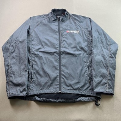 Troy Lee Designs Jacket Mens Large Gray Cycling Motorcycle Riding Full Zip Sport