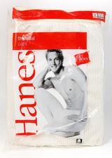 Hanes Thermal Pants Vtg Mens Waffle Knit Natural XL Long Johns NEW