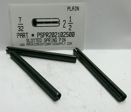 7/32X2-1/2 SLOTTED SPRING PINS STEEL PLAIN (10)
