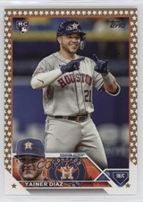 2023 Topps Complete Set Fanatics Exclusive Gold Star Yainer Diaz Díaz #635 0m76