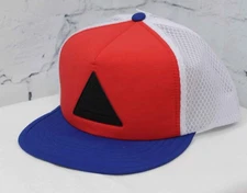 Neff X Trucker Hat Flat Brim Snapback Cap, Red / Blue / White