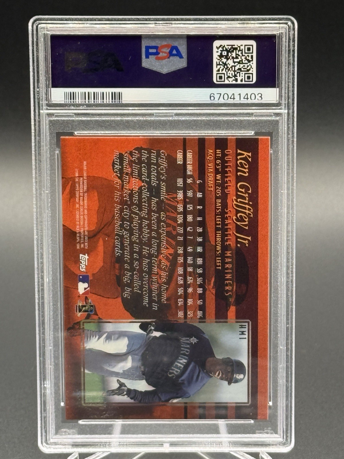 1997 Topps KEN GRIFFEY JR Hobby Masters PSA 10 HM-1 view 6
