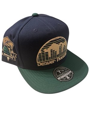 Denver Nuggets Mitchell & Ness Dynasty 25 Seasons Green & Navy Hat - Size 7 5/8