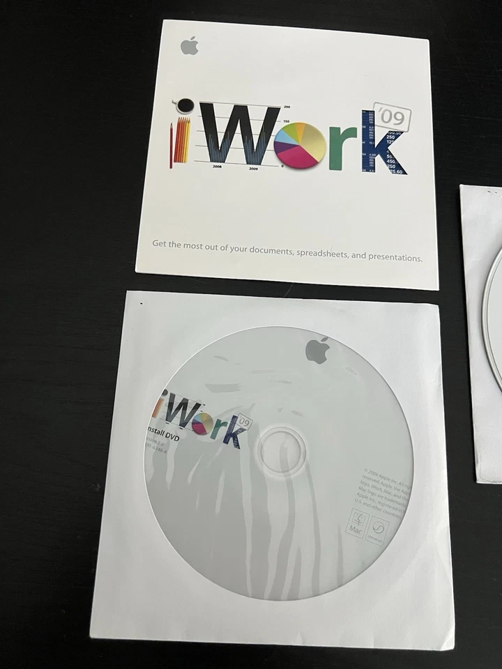 Apple Mac Lot OS X Snow Leopard v.10.6 Disc, iWork, Install Discs- PreOwned EUC - Image 4 of 4