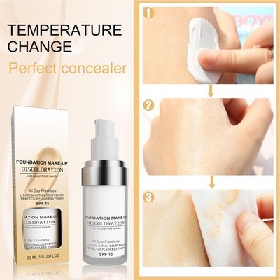 30ml Color Changing Foundation Skin Tone Matching Makeup Perfectly Steady^