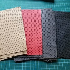 PERFORATED LEATHER, ideal for repairing CAR UPHOLSTERY piece 15cm x 10cm