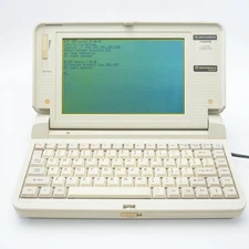 Tandy 1100FD Desk Mate Laptop Computer Powers On Sold As Is With Power Supply