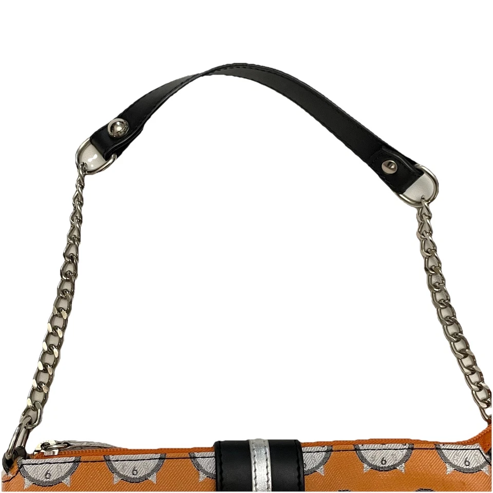 Raro Braccialini Reloj Despertador/Tiempo Pequeño Naranja Bolso de Hombro Cartera Hecho en ITALIA Foto 4 de 4