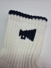 VTG Socks Cheerleading NOS Acrylic Nylon 8.5-11 White Navy 90s USA TCK New.