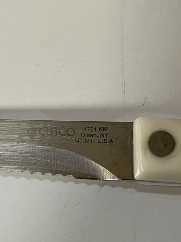 Cutco Serrated Knife 1721 White Pearl Handle Serrated Blade
