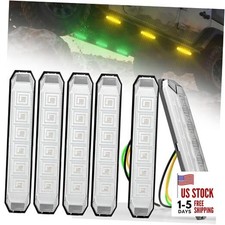 6-Pack Dual Color LED Trailer Lights, 4.7'' Side Marker Clearance Amber Green