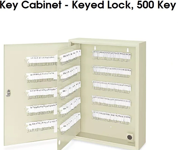 ULINE - H5645  KEY CONTROL SYSTEM, 500 KEY CABINET Beige Brand New In Box
