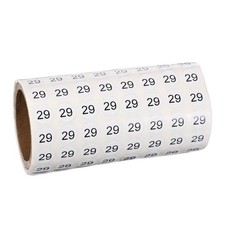 0.4" Small Round Number Stickers Roll, 1000 Pcs Circle Labels, Black Number 29