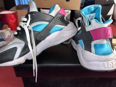 Nike Air Huarache OG South Beach Men's Sneakers White Black Blue Pink Lace Up