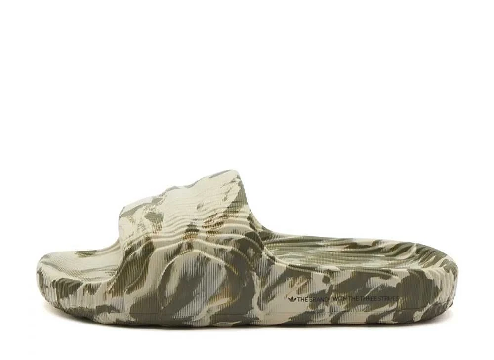 Adidas Originals Adilette 22 beige nucleo oliva nero mai usate