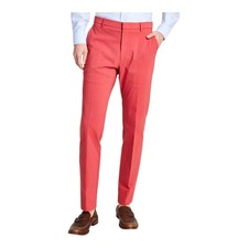 Tommy Hilfiger TH Flex Tate Dress Pants Red Slim Fit Stretch Men NWT