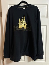 Disney Disneyland Resorts Black Gold Castle Crewneck Sweatshirt Pullover 3X