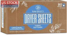 US Stock 80 Count Dryer Sheets Fabric Softener Static Guard Zero Waste Scent