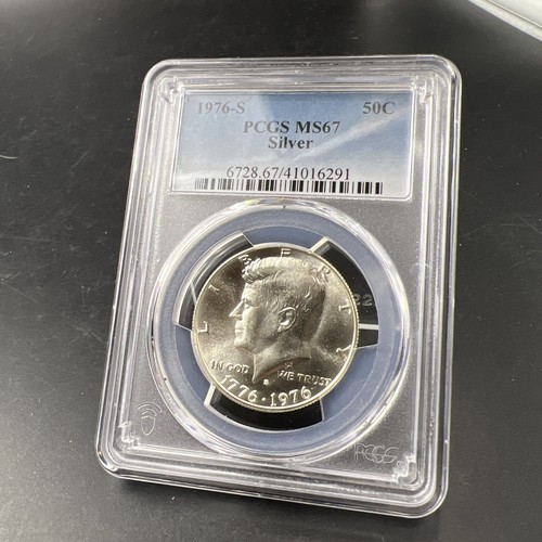 1976 S 40% Silver Bicentennial Kennedy Half Dollar Coin PCGS MS67 Gem BU #291 - Picture 4 of 6