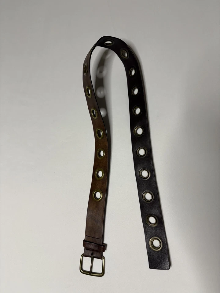 Vintage Gap 1969 Leather Grommet Belt – Brown, Size Large, Classic Style - Image 4 of 4