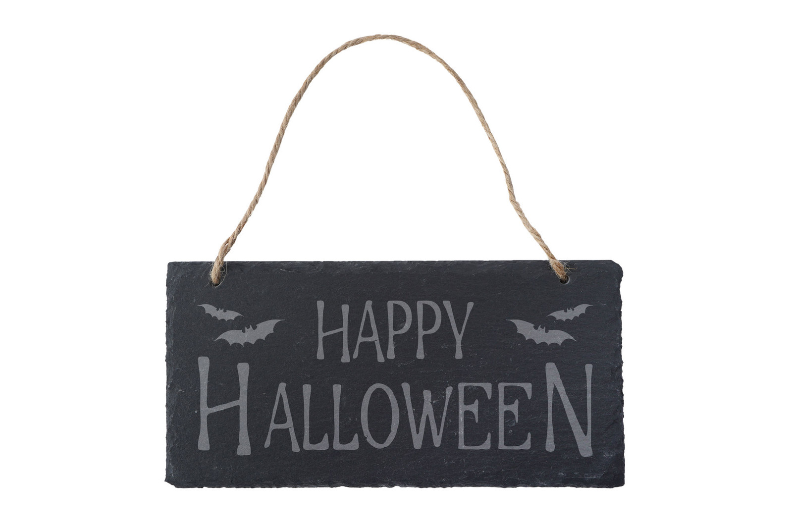 Hanging Illustrated Slate Sign - 'Happy Halloween'
