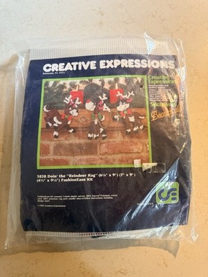 Creative Expressions 5838 Doin' the Reindeer Rag 1983 Craft Kit NEW
