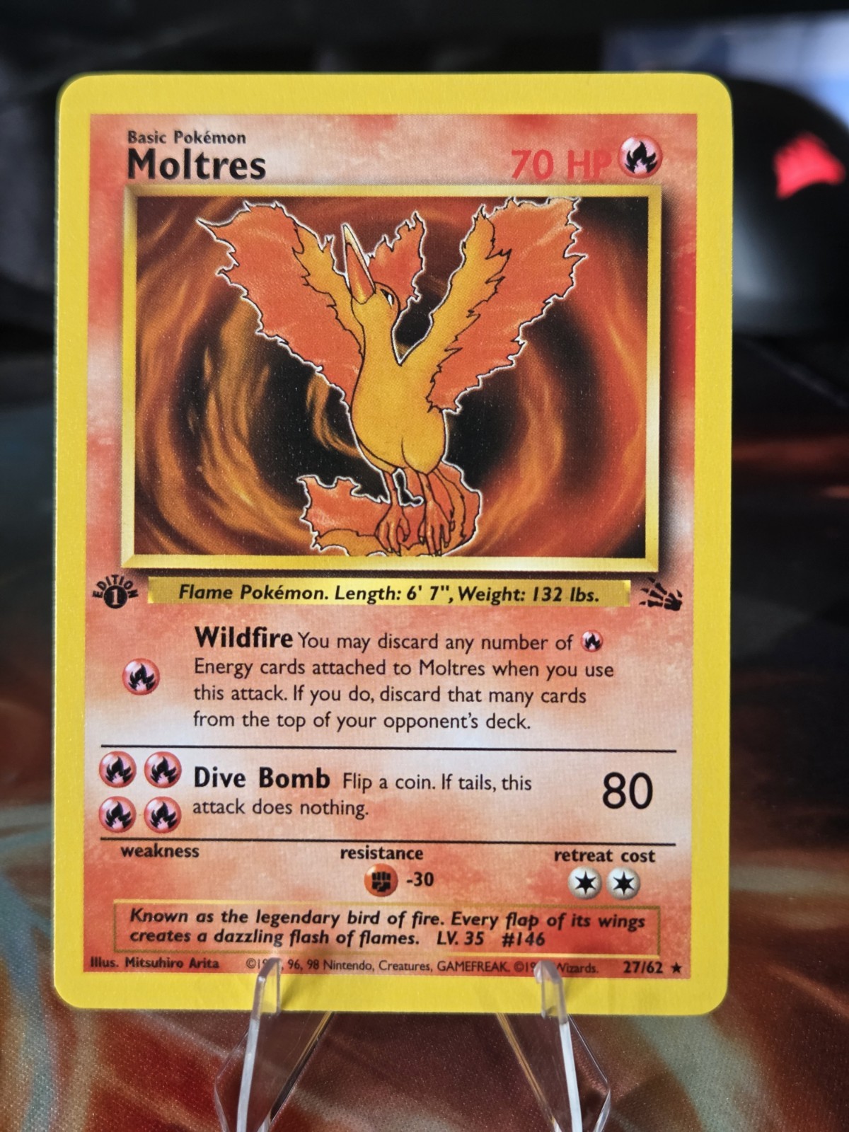 Moltres 27/62 Fossil Non-Holo Rare