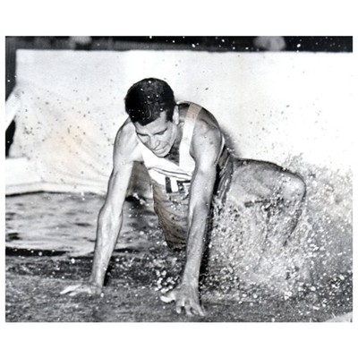 1959 Press Photo Pan American Games Steeplechase Runner Eligio Galicia 6x8'' AD3