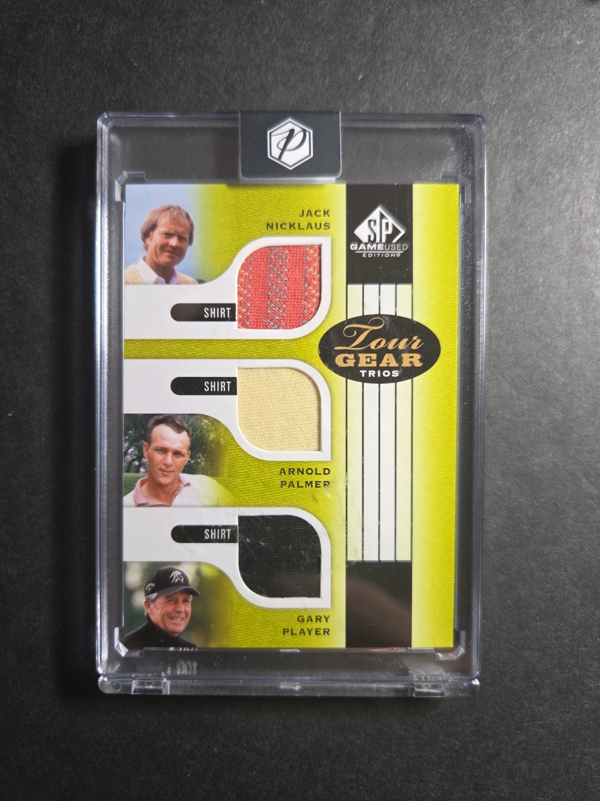 2012 SP Game Used Jack Nicklaus/Arnold Palmer/Gary Player Tour Gear Triple Shirt