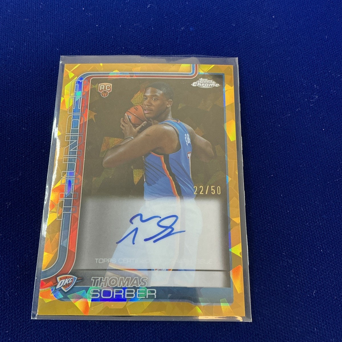 2025-26 Topps Chrome Sapphire Thomas Sorber Rookie Auto RC Gold