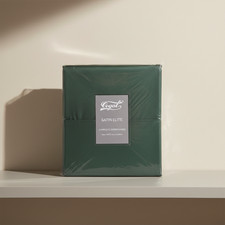 Satin Elite Duvet Cover Set Green Cotton Satin