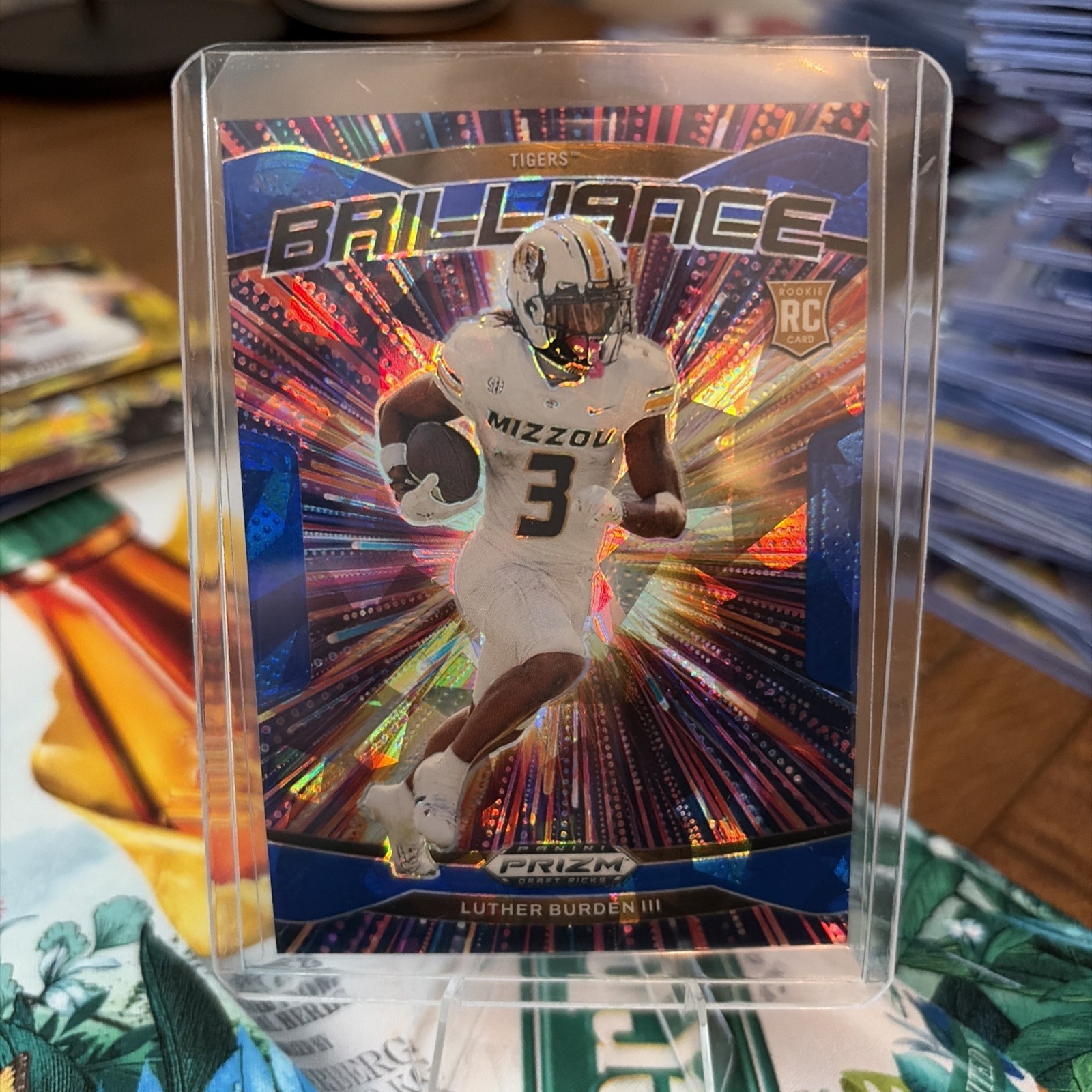 2025 Prizm Draft Picks #12 LUTHER BURDEN III RC Brilliance Blue Ice /149 Bears
