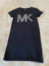 Michael Kors Dress XS Black Leopard Logo Casual Chic Relaxed Modern Sporty Soft