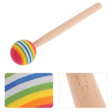 5pcs Mallet Sticks Hammer Percussion Sticks Drumstick with Wood Handle for Kids