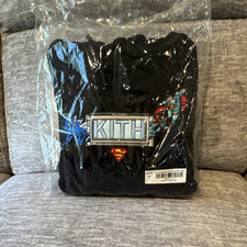 KITH Superman Graphic Print Black Pullover Ho...