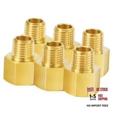 Brass Pipe Fitting Extension Adapter 1/4" NPT Female x 1/4" FNPT x 1/4" MNPT 6
